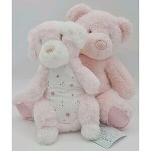 12' Douglas Baby Teddy Bear & 10" Lovey Chimes Stuffed Animal Pink Plush